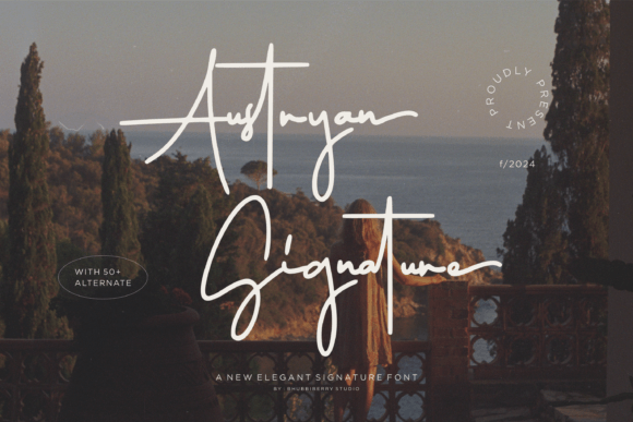 Austryan Signature: Elevating Editorial Design with Elegant Script Typography