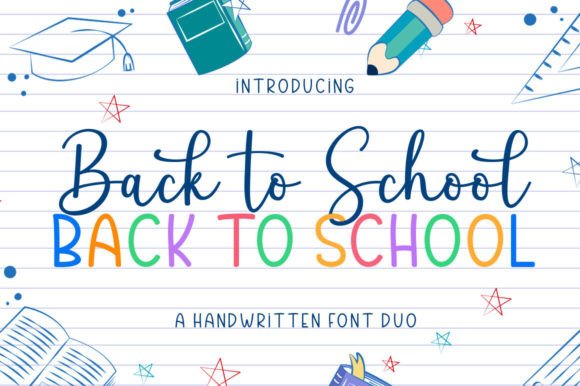 Back to School Duo Typeface: Elevate Your Campaign Visuals