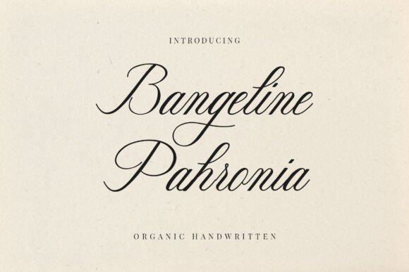 Bangeline Pahronia: The Handwritten Font for Authentic Brand Identity