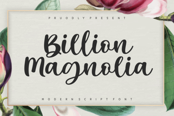 Billion Magnolia: Elevating Editorial Design with Elegant Script Typography