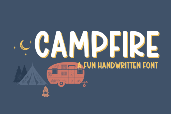 Campfire: A Bold Handwritten Font for Cricut Projects