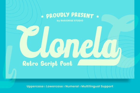 Clonela: A Retro Script Font for Elegant Editorial Design