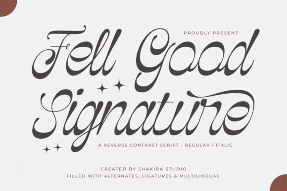 Fell Good Signature: A Modern Script Font for Polished Branding
