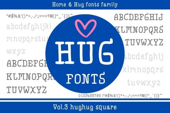 Hughug Square Typeface: A Bold Display Font for Editorial Design