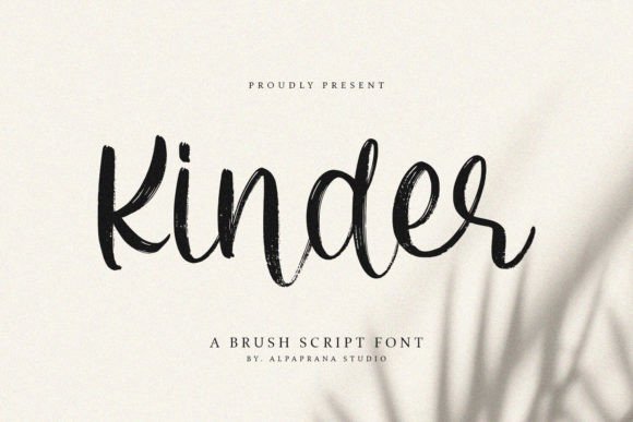 Kinder Typeface: A Modern Brush Script for Brand Identity Projects