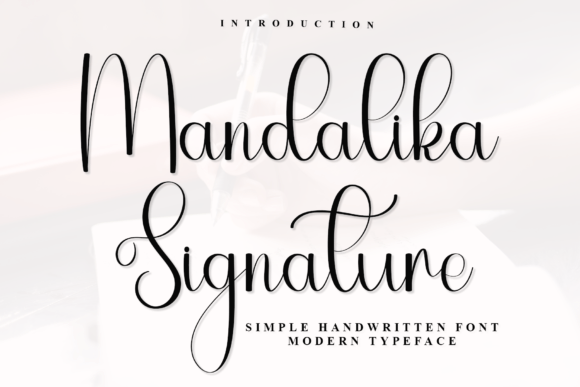 Mandalika Signature: A Handwritten Typeface for Editorial Elegance