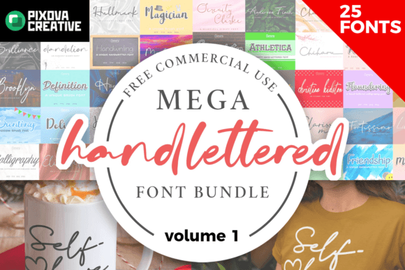 Mega Handlettered Vol. 1: Elevating Brand Identity with Elegant Script