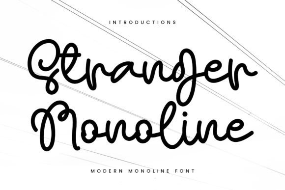 Stranger Monoline: The Elegant Typeface for Polished Brand Visuals