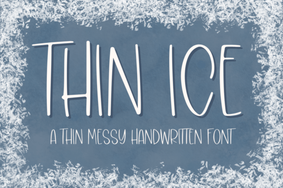 Thin Ice: A Charming Handwritten Font for Holiday Crafts